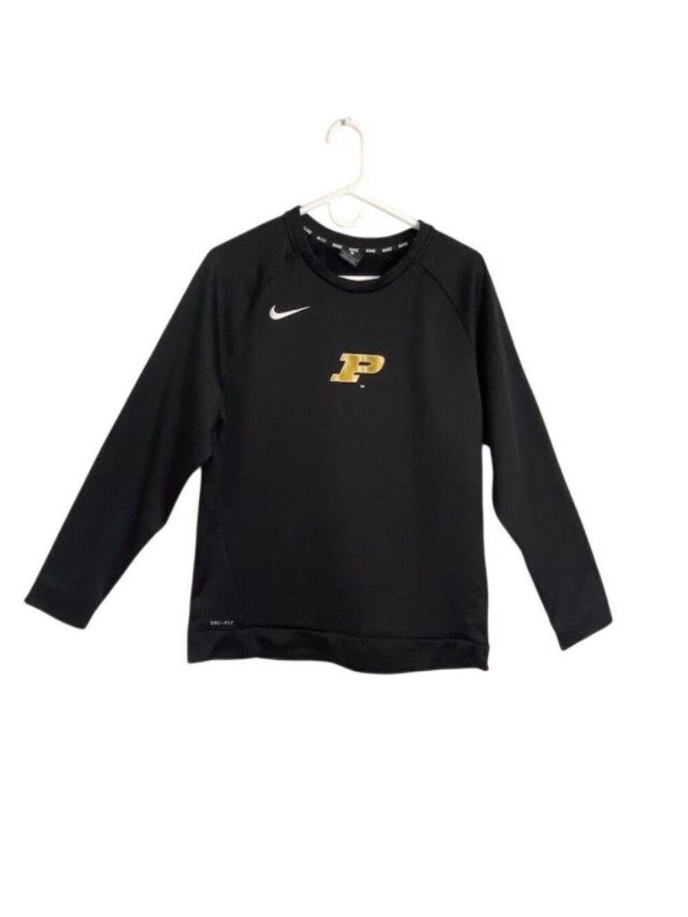 Purdue Boilermakers Nike Dri Fit Pull Over Men's Sz L Black Gold Windbreaker